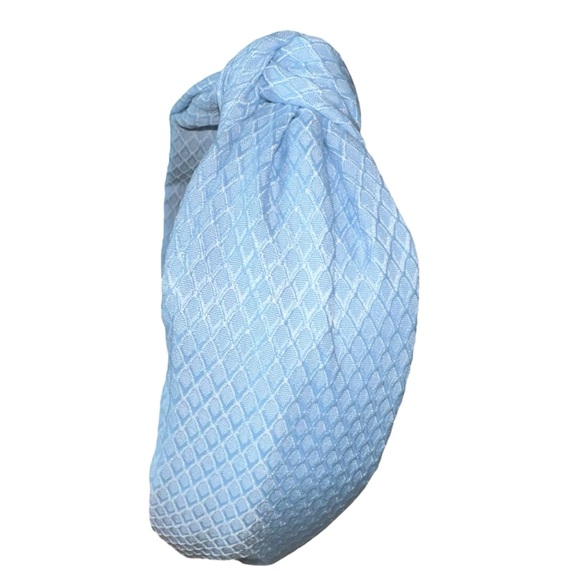 Blue Fabric Top Knot Headband Women’s or Girls - Picture 2 of 10